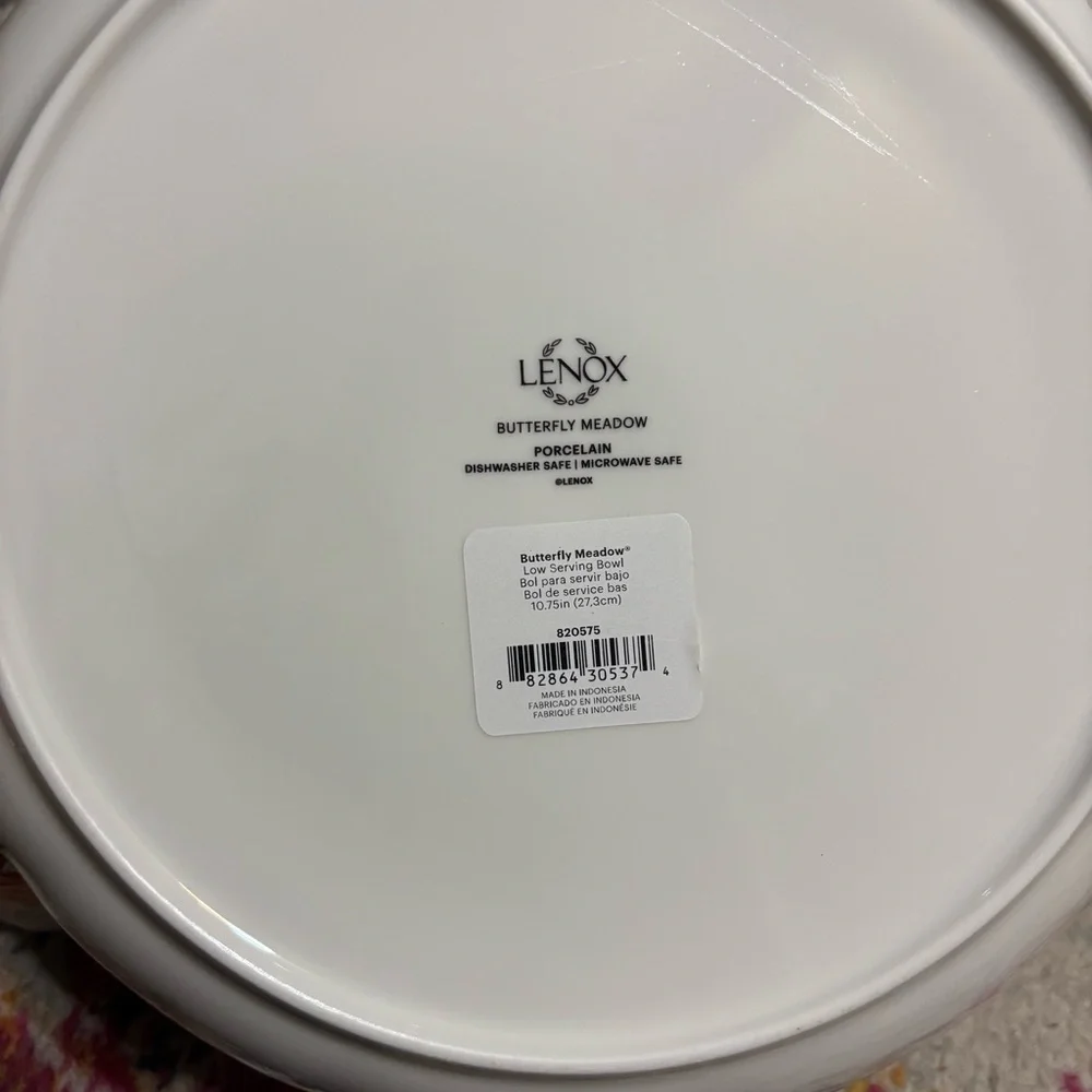 Lenox Butterfly Meadow Floral Serving Bowl - White and Multicolor - Picture 6 of 15